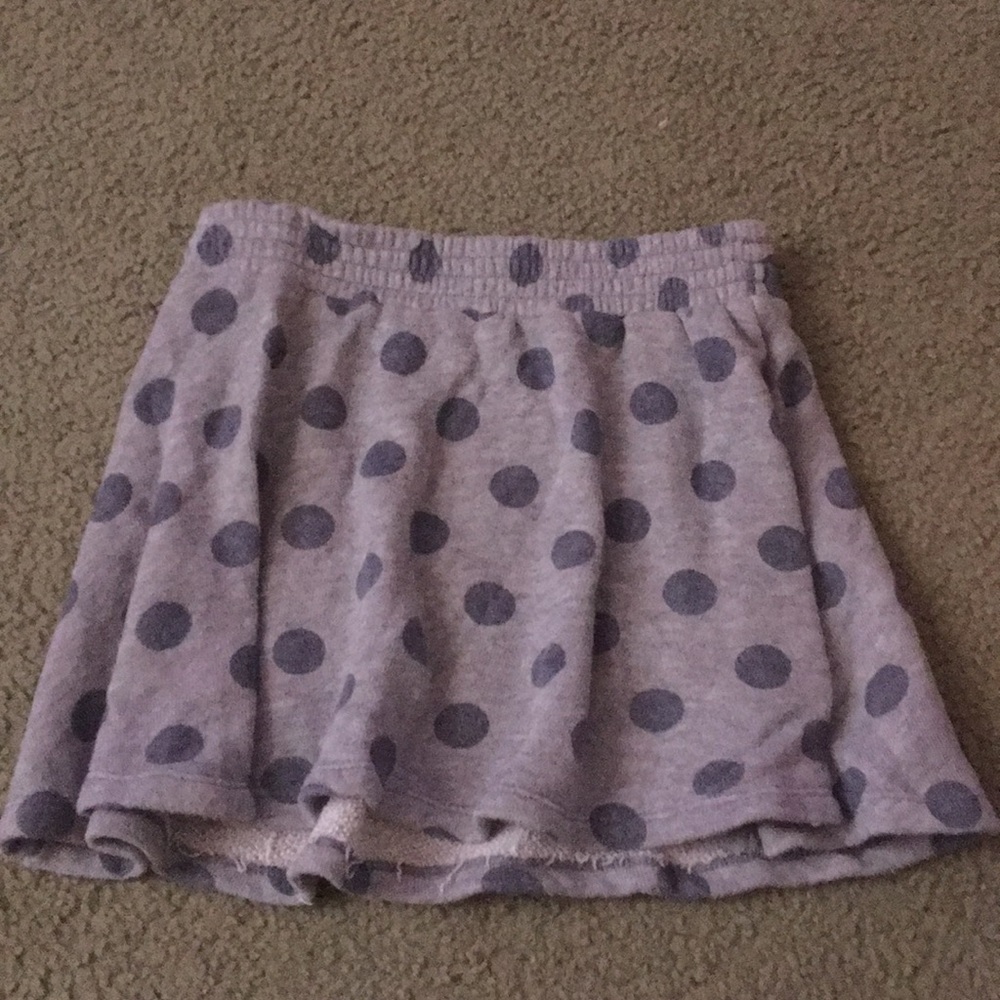 Gray polka dotted skirt